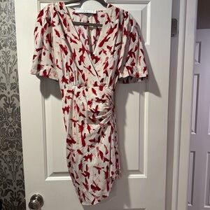 IRO White and Red Print Dress